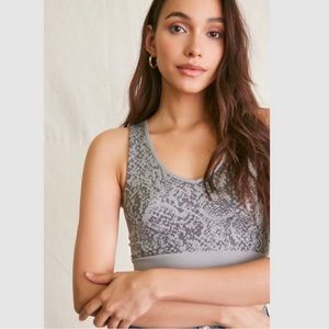 FOREVER 21 Abstract Print Cropped Tank Top